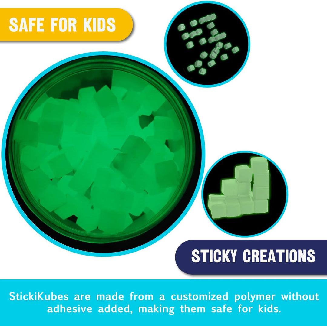 StickiKubes - Glow In The Dark Tub (125pc)