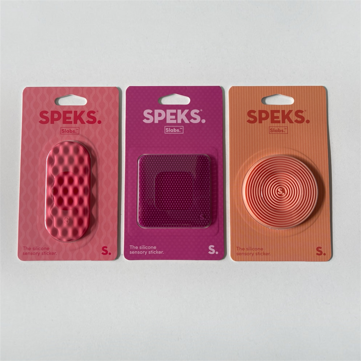 Speks - Slabs - Silicone Sensory Fidget Sticker (Pink)