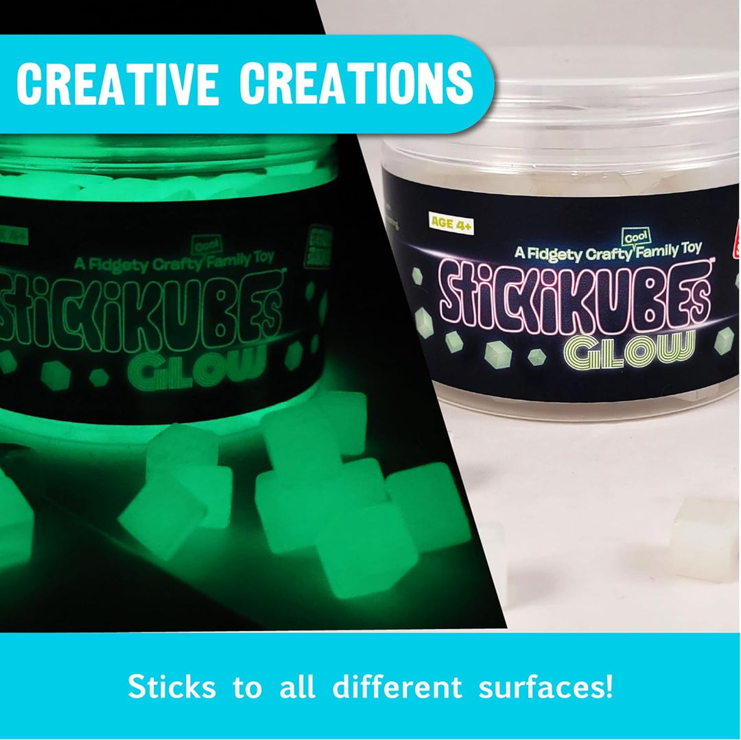 StickiKubes - Glow In The Dark Tub (125pc)