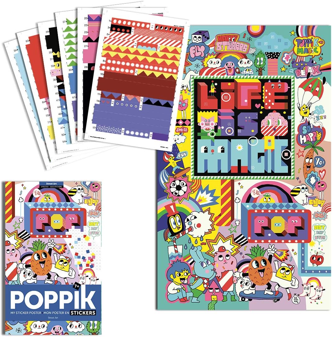 Poppik - Creative Stickers & Large Poster Set - Street Art