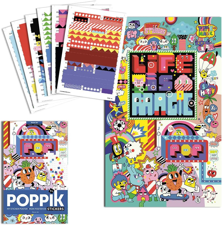 Poppik - Creative Stickers & Large Poster Set - Street Art