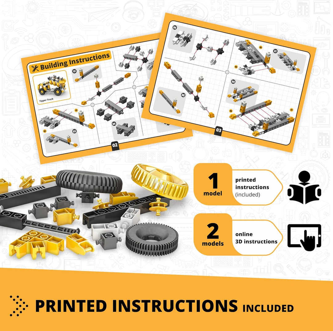 Engino - Creative Builder - 3-in-1 Tipper Truck Machinery Set