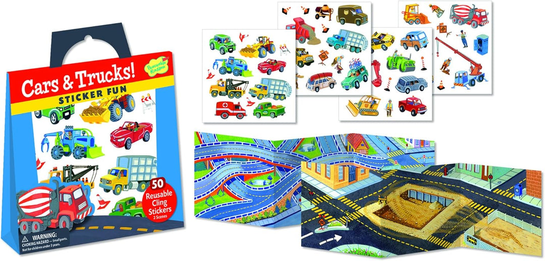Reusable Sticker & Play Scene Tote - Cars & Trucks