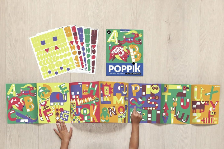 Poppik - Panorama Poster & Sticker Set - Letters