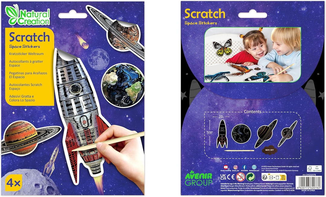 Avenir - Scratch Stickers Set - Space