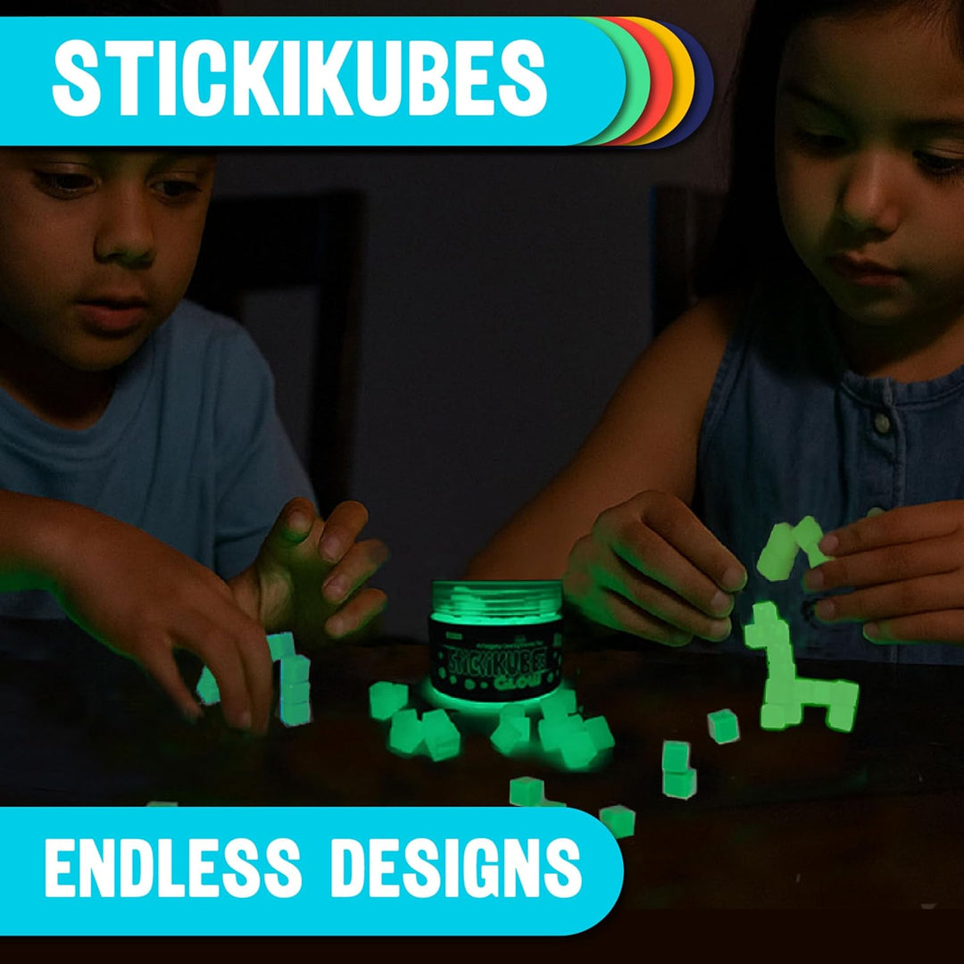 StickiKubes - Glow In The Dark Tub (125pc)
