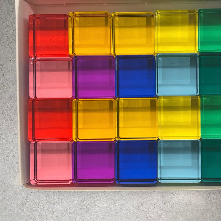 Lucite Bright Cubes (20pc Set)