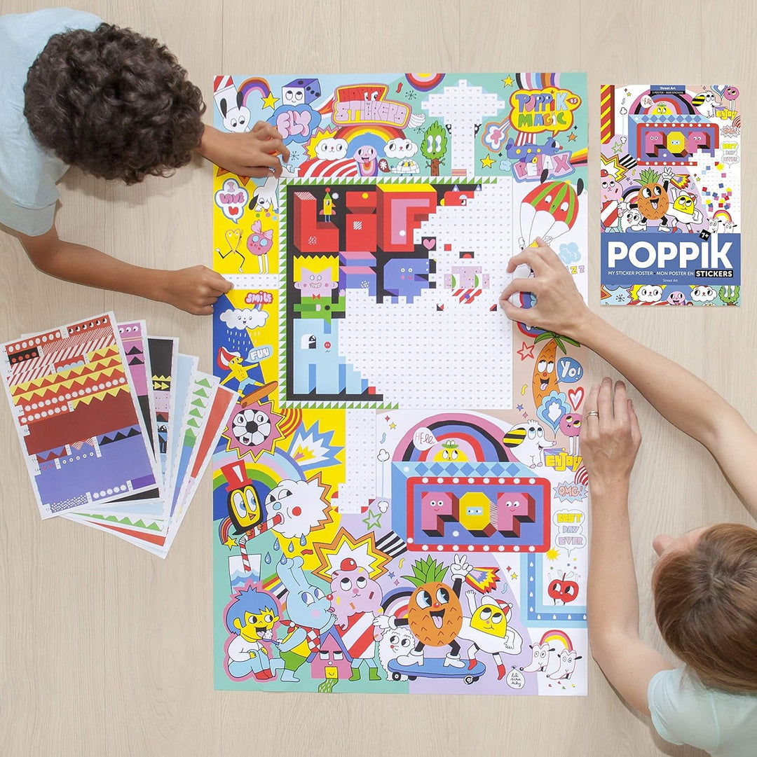Poppik - Creative Stickers & Large Poster Set - Street Art
