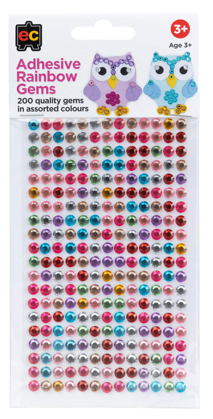 Adhesive Rainbow Gems (Pack of 200)