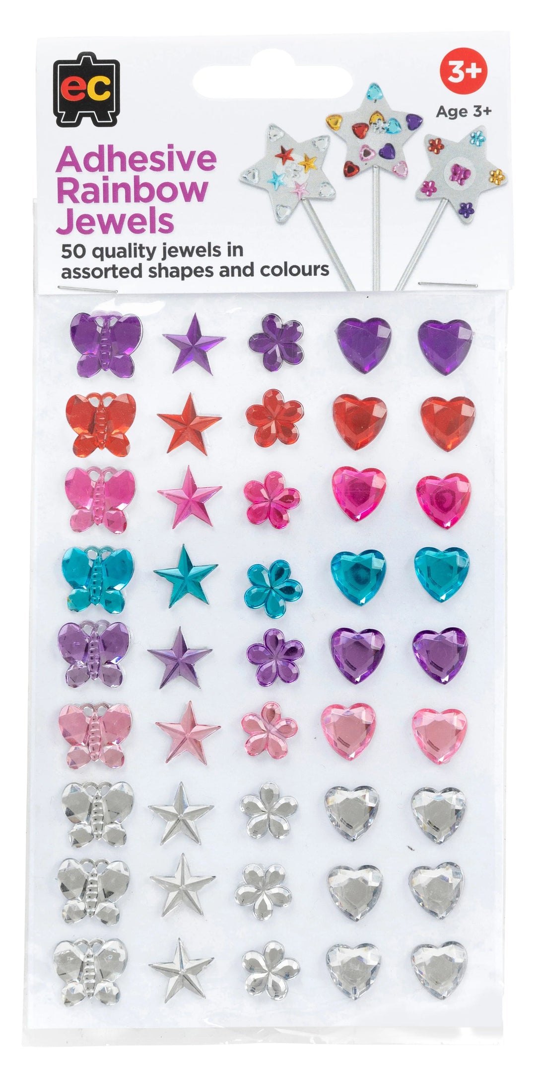 Adhesive Rainbow Jewels (Pack of 50)