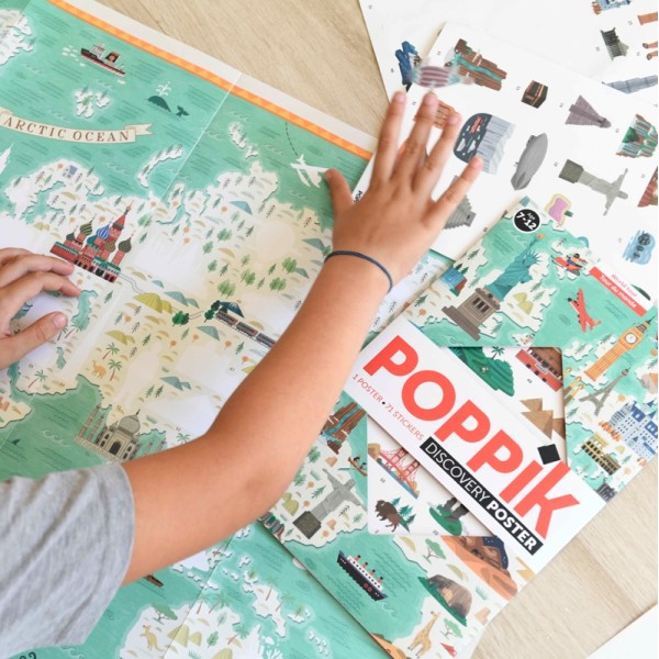 Poppik - Discovery Large Poster & Sticker Set - World Tour