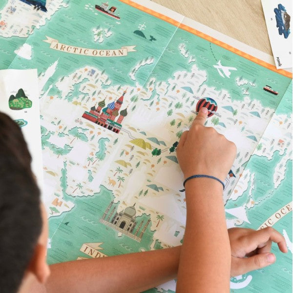 Poppik - Discovery Large Poster & Sticker Set - World Tour