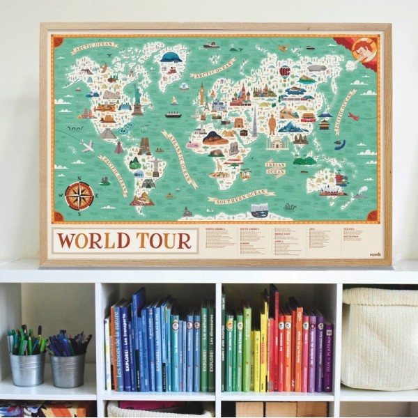 Poppik - Discovery Large Poster & Sticker Set - World Tour