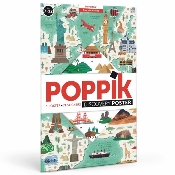 Poppik - Discovery Large Poster & Sticker Set - World Tour
