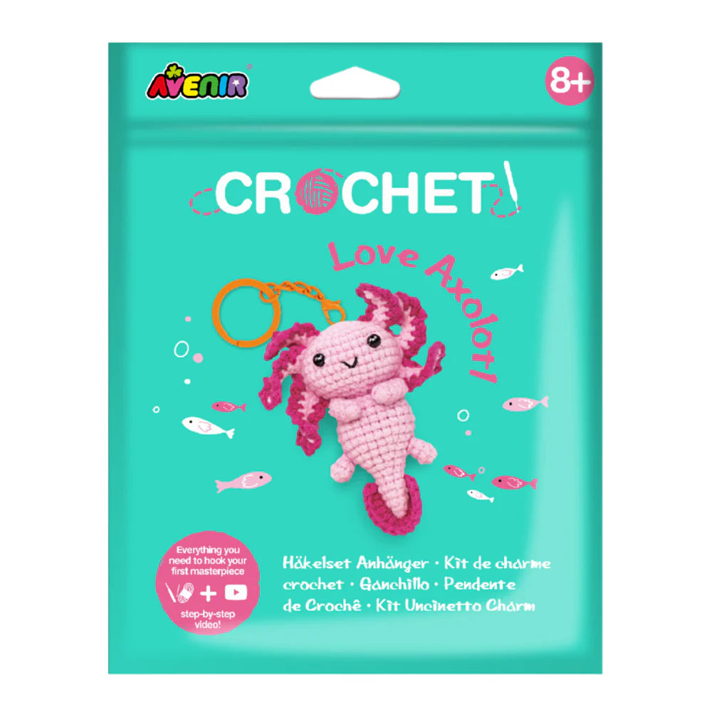 Avenir - Crochet Keychain Kit - Love Axolotl