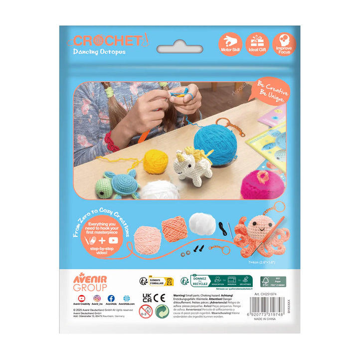 Avenir - Crochet Keychain Kit - Dancing Octopus