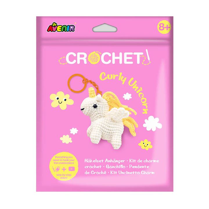 Avenir - Crochet Keychain Kit - Curly Unicorn