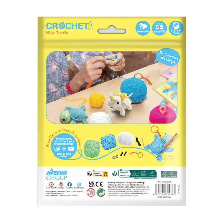 Avenir - Crochet Keychain Kit - Mint Turtle