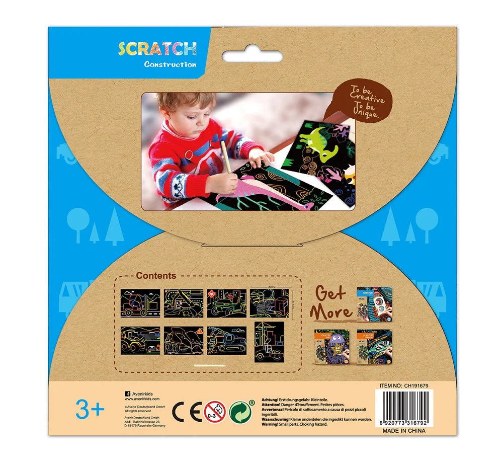 Avenir - Scratch Art Sheets Set - Construction