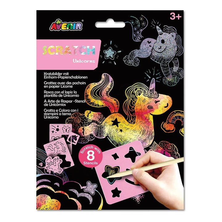 Avenir - Scratch & Stencil Set - Unicorns