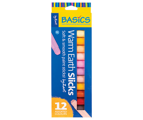 Zart - Colour Slicks - Warm Earth Paint Sticks (12pk)