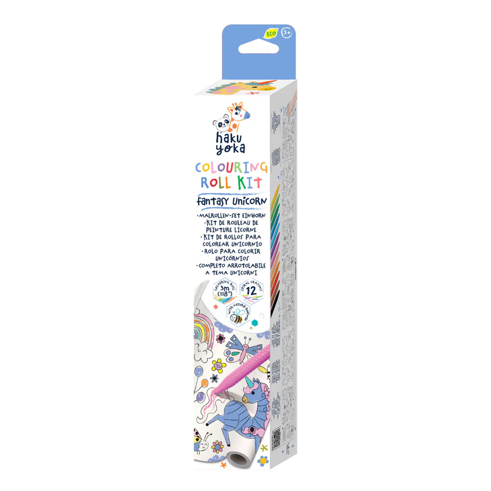 Haku Yoka - Colouring Roll Set - Unicorn (3 Metre Long)