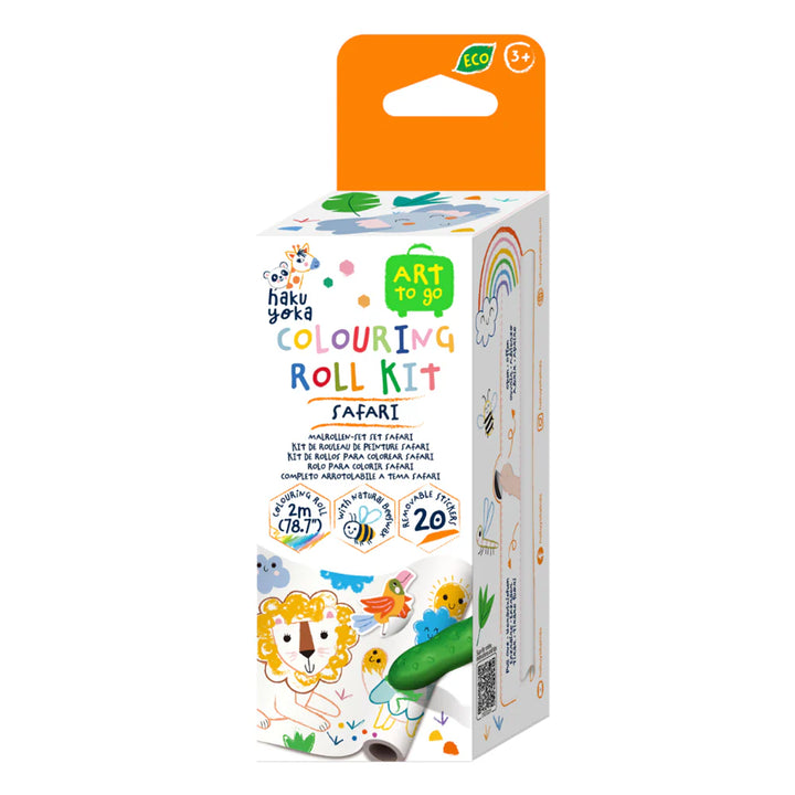 Haku Yoka - Mini Colouring Roll Set - Safari (2 Metre Long)