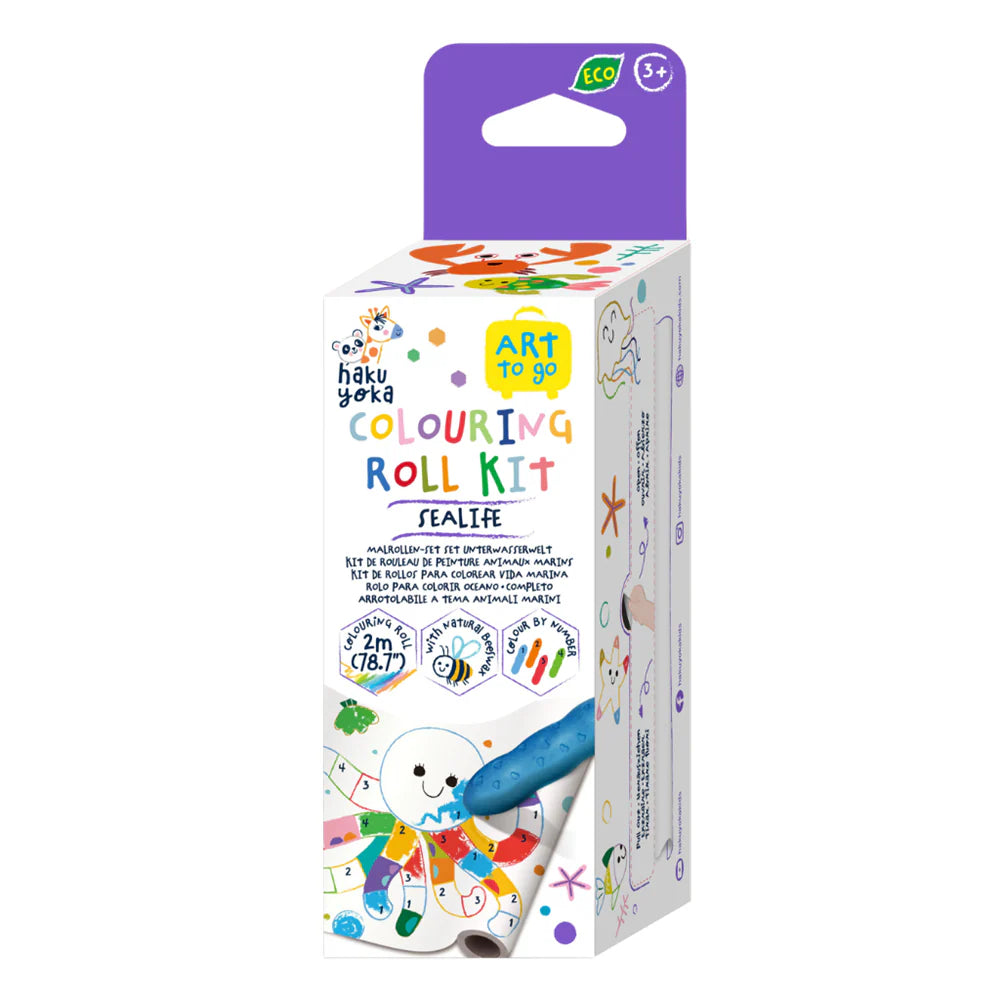 Haku Yoka - Mini Colouring Roll Set - Sealife (2 Metre Long)