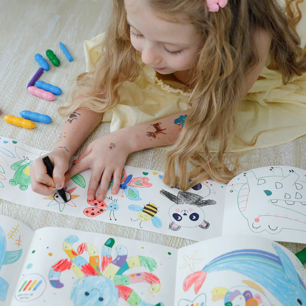 Haku Yoka - Mini Colouring Roll Set - Sealife (2 Metre Long)
