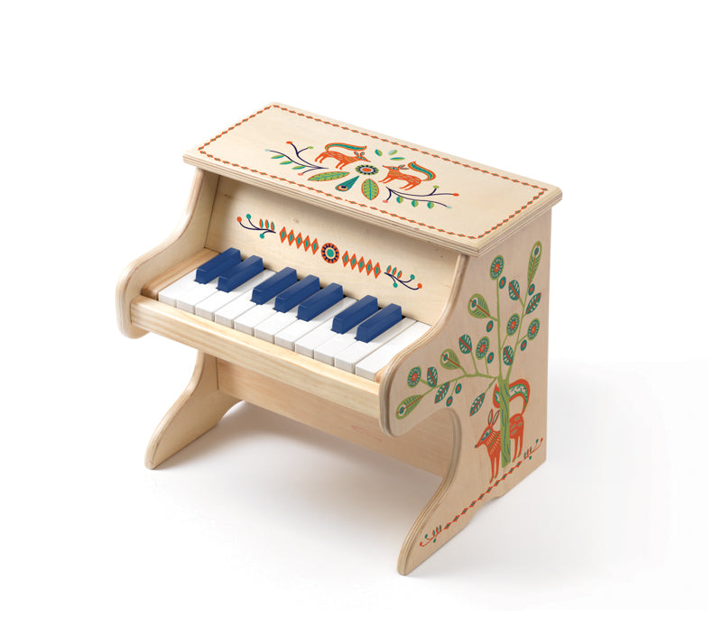 Djeco - Animambo - Wooden Mini Electronic 18Key Piano