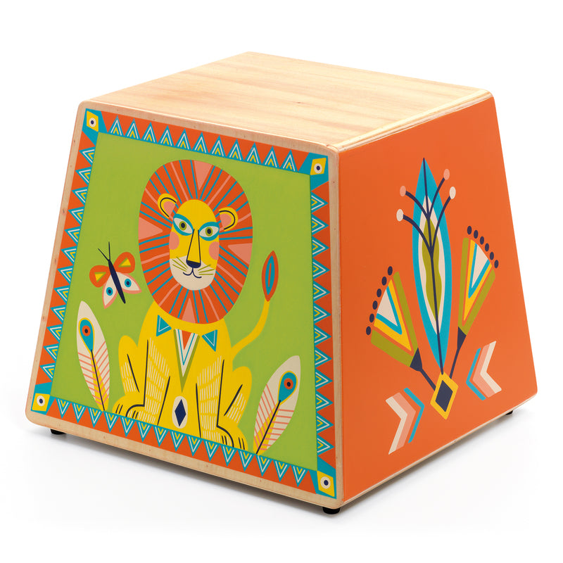 Djeco - Animambo - Wooden Cajon Box Drum