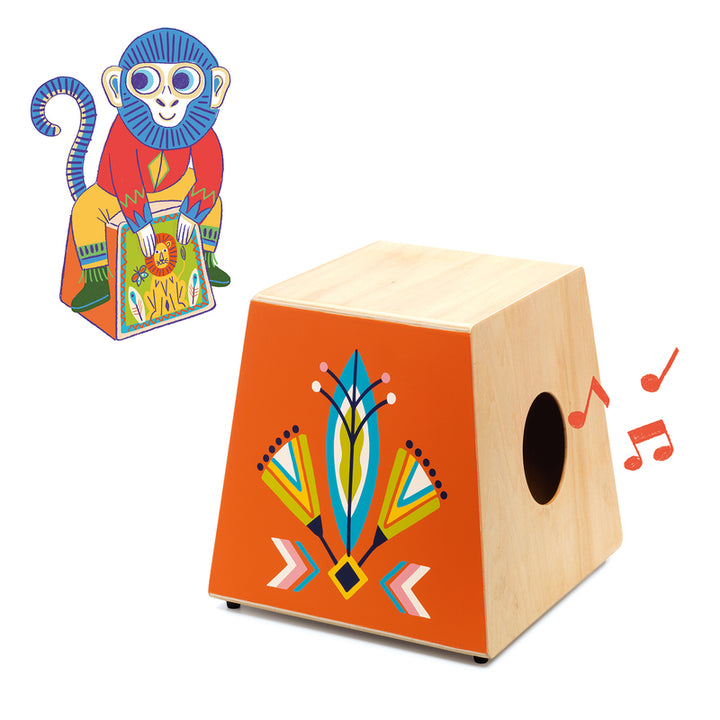 Djeco - Animambo - Wooden Cajon Box Drum