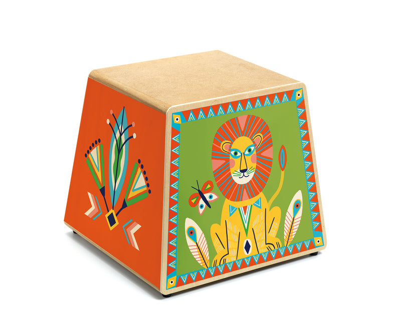 Djeco - Animambo - Wooden Cajon Box Drum