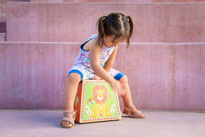 Djeco - Animambo - Wooden Cajon Box Drum