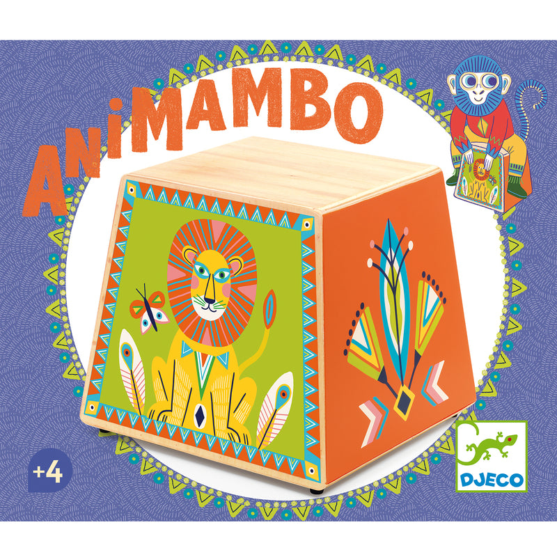 Djeco - Animambo - Wooden Cajon Box Drum