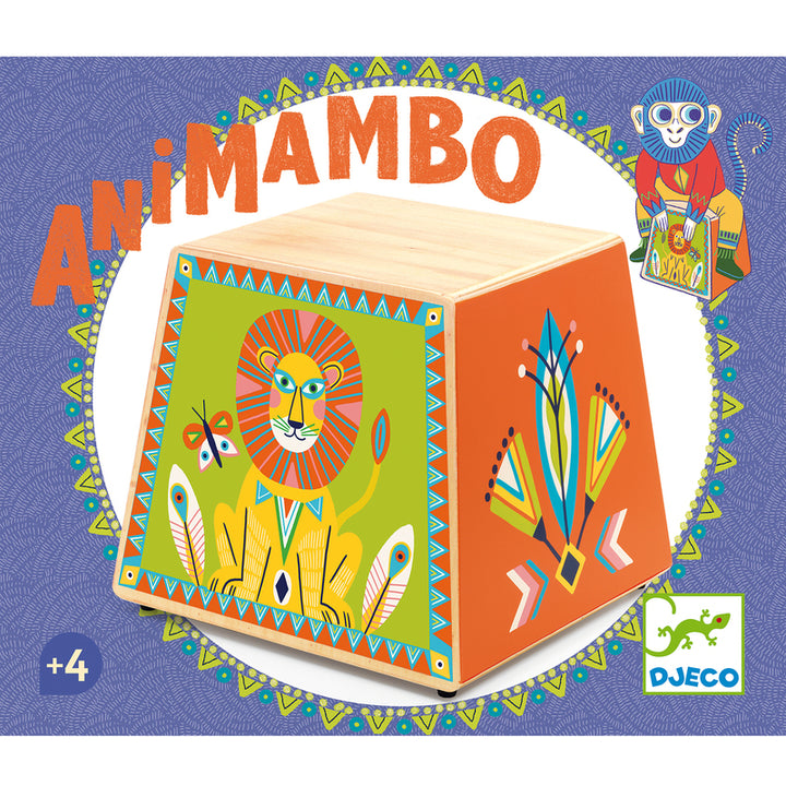 Djeco - Animambo - Wooden Cajon Box Drum