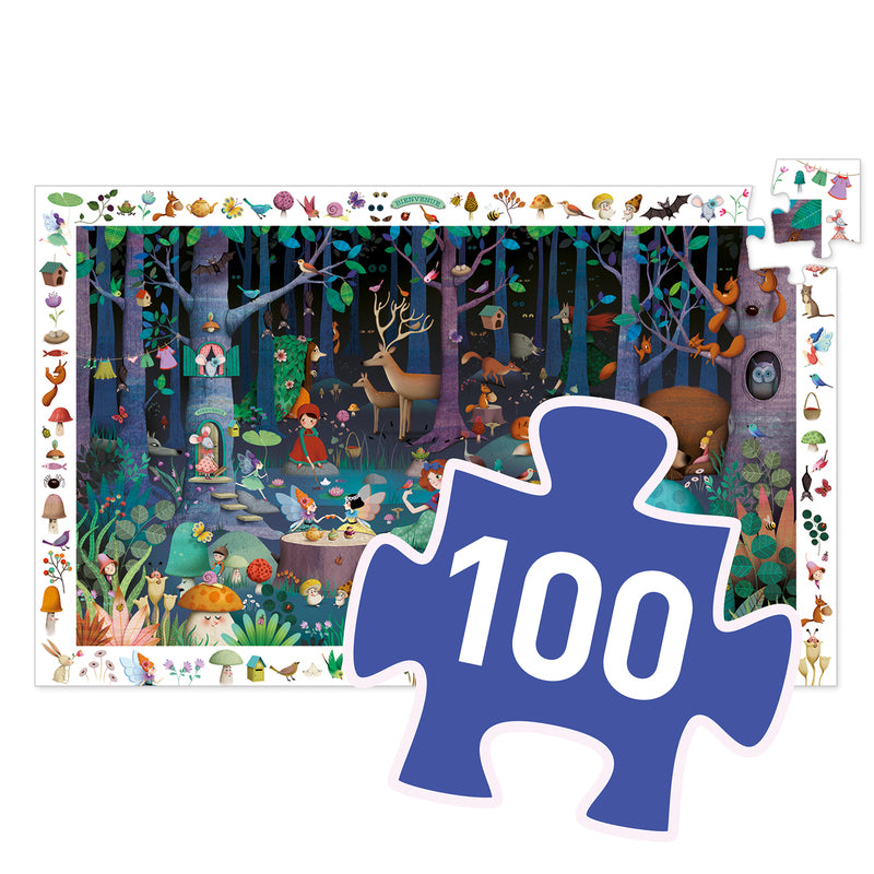 Djeco - Enchanted Forest - 100pc Observation Puzzle