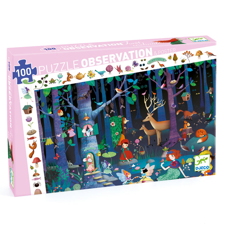 Djeco - Enchanted Forest - 100pc Observation Puzzle