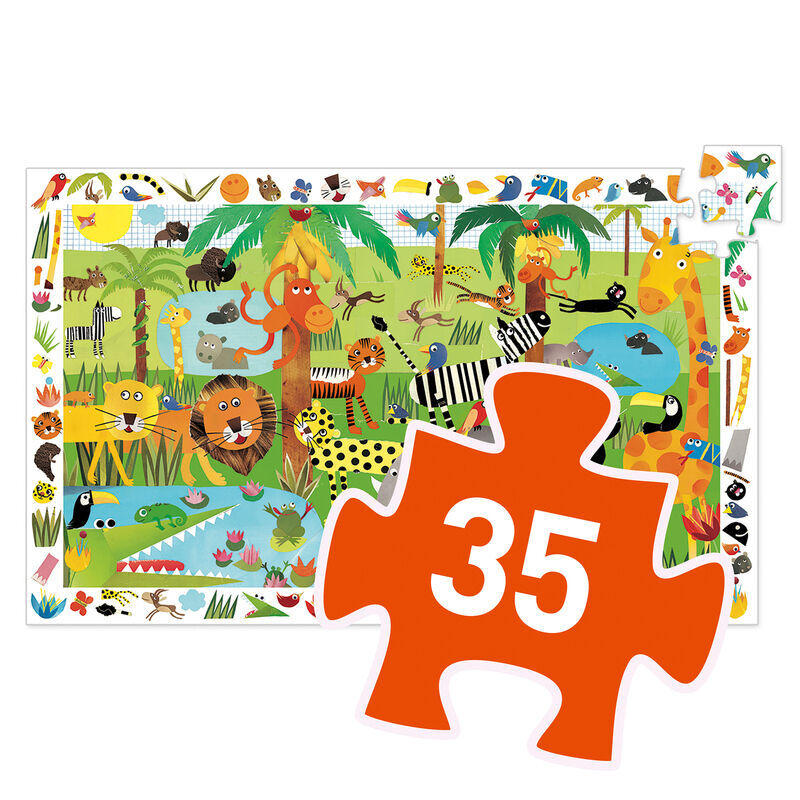 Djeco - Jungle - 35pc Observation Puzzle