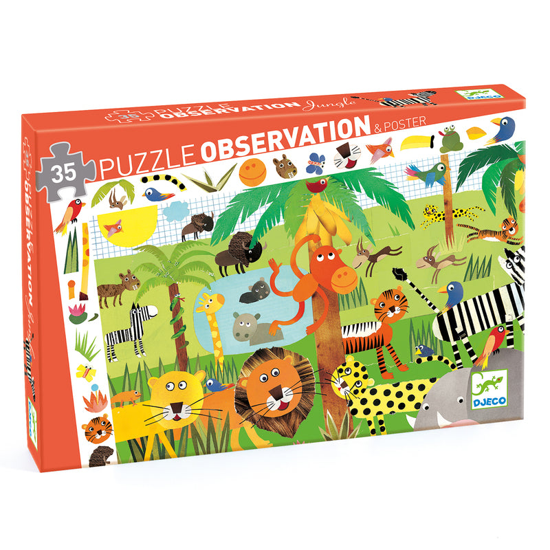 Djeco - Jungle - 35pc Observation Puzzle