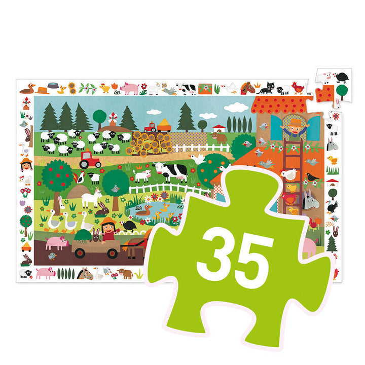 Djeco - Farm - 35pc Observation Puzzle