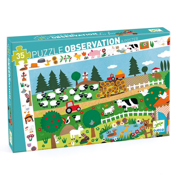 Djeco - Farm - 35pc Observation Puzzle