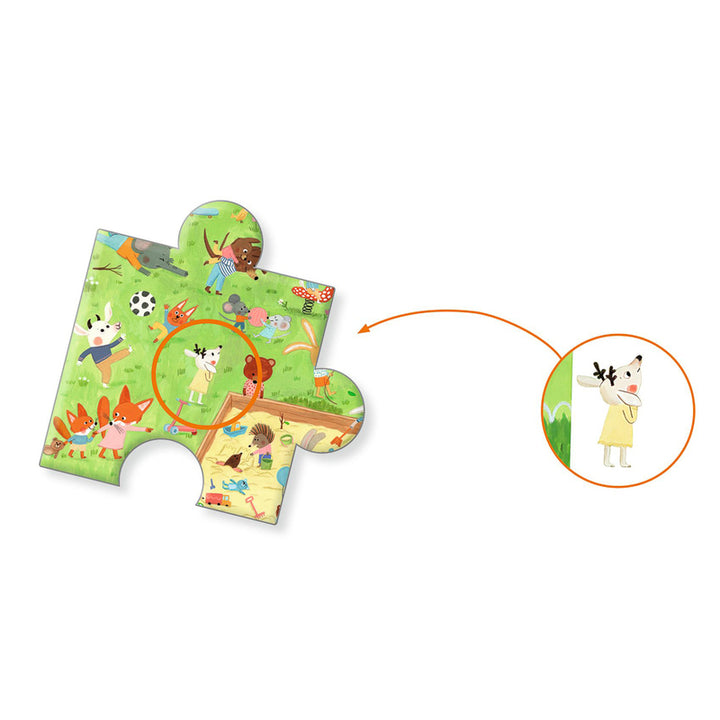 Djeco - Little Friends Garden - 35pc Observation Puzzle
