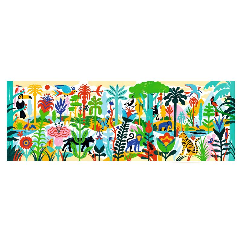 Djeco - Jungle - 100pc Gallery Puzzle with Poster