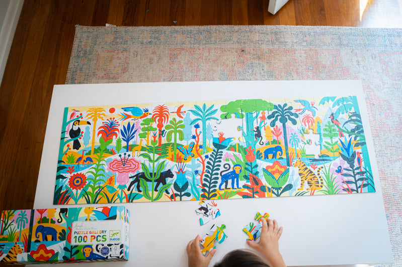 Djeco - Jungle - 100pc Gallery Puzzle with Poster