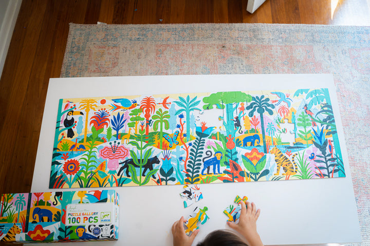 Djeco - Jungle - 100pc Gallery Puzzle with Poster