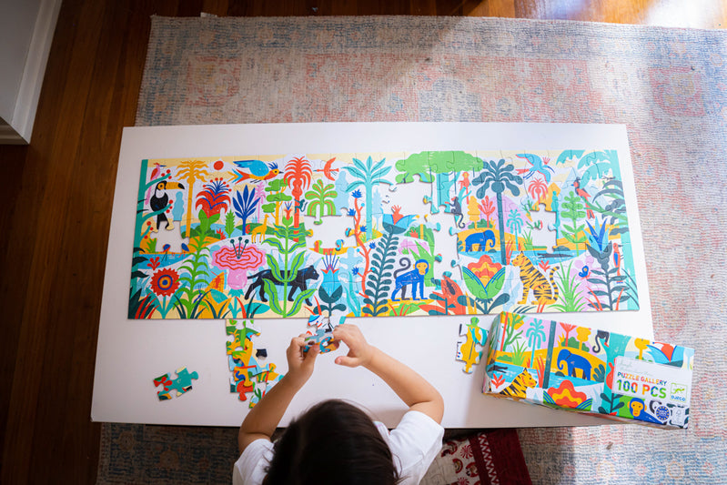 Djeco - Jungle - 100pc Gallery Puzzle with Poster
