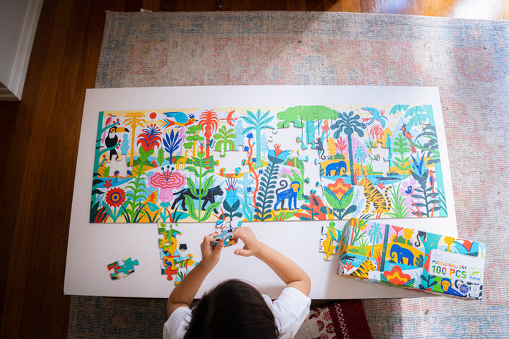Djeco - Jungle - 100pc Gallery Puzzle with Poster
