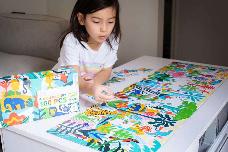 Djeco - Jungle - 100pc Gallery Puzzle with Poster