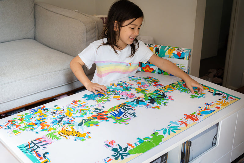 Djeco - Jungle - 100pc Gallery Puzzle with Poster